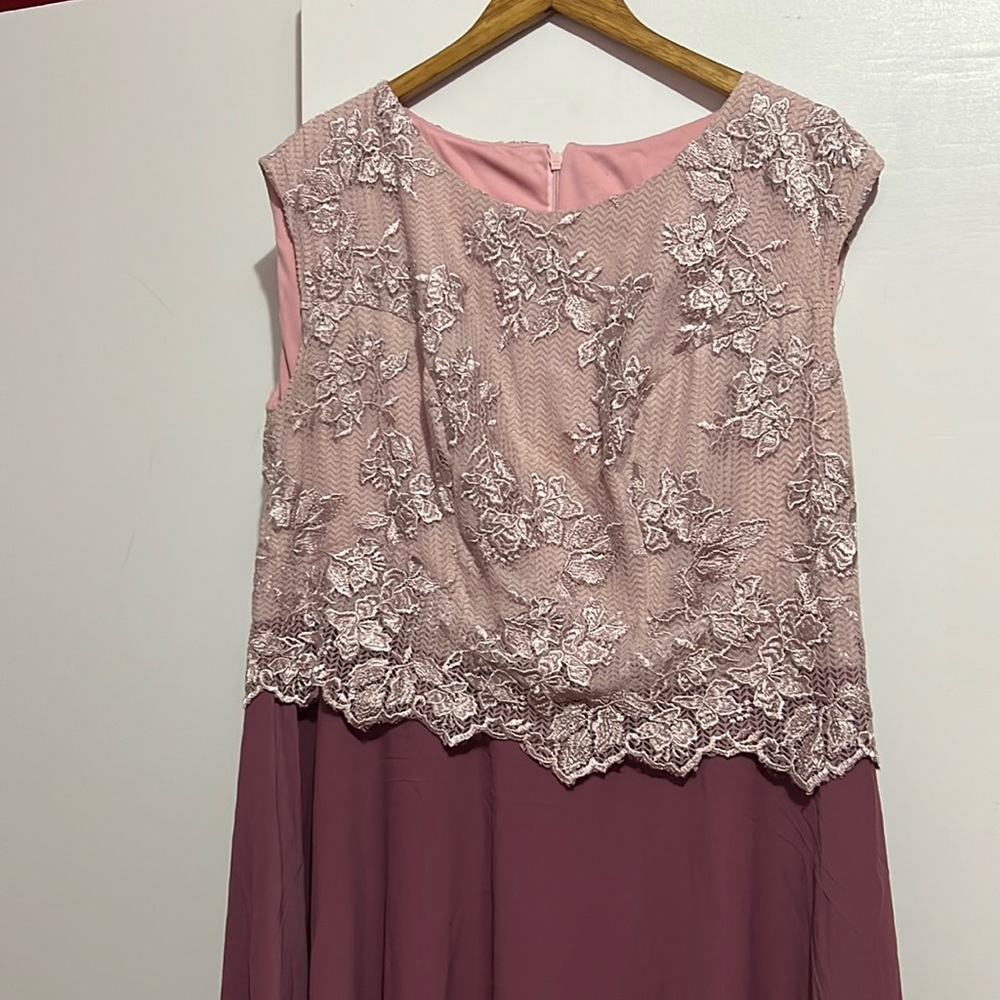 Dusty Pink Lacey Prom Dress Custom Made